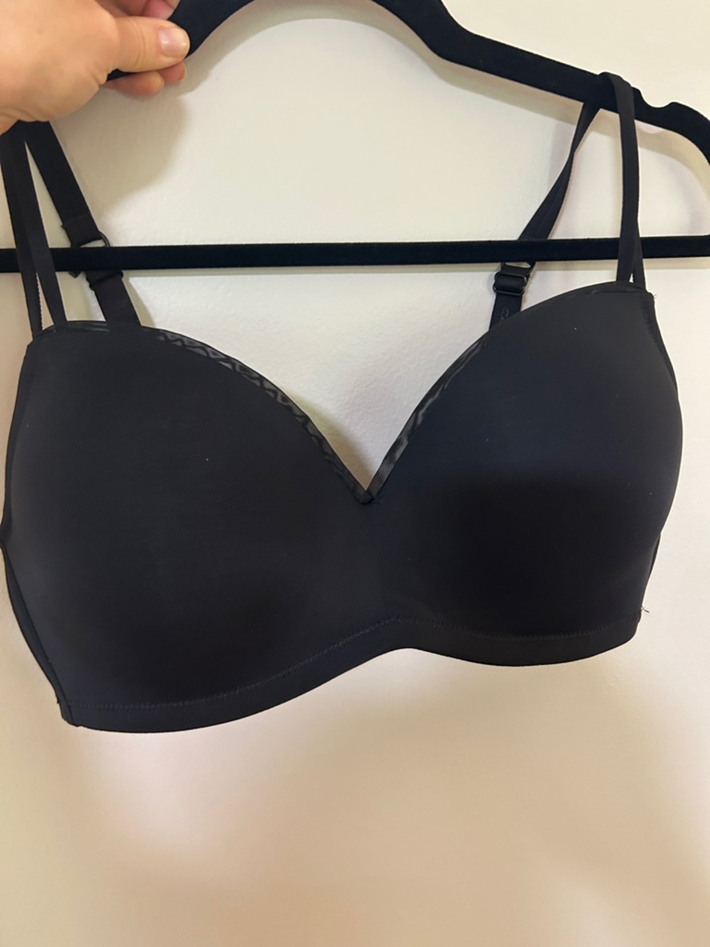 Aerie Black Seamless T-Shirt Bra with Lightly Padded Cups